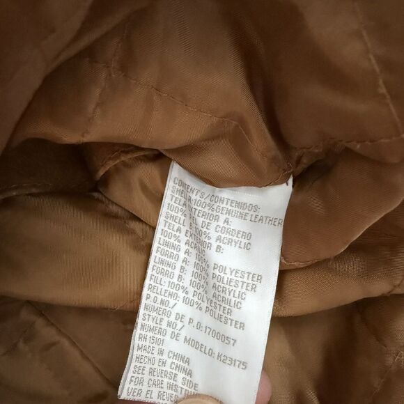 Y2K MUDD Jeans Penny Lane Coat Small Khaki Tan Suede Leather Rare - Picture 8 of 9